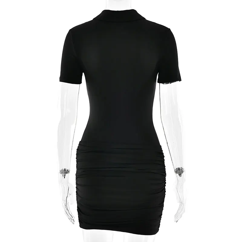 GACVGA Short Sleeve Zipper Sports Bodysuit Women Rompers Summer Casual Draped Ruched Slim Fit Fitness Bodysuits Female 64 Sb0563ed13e1b4c4da590c253c40ee6fap