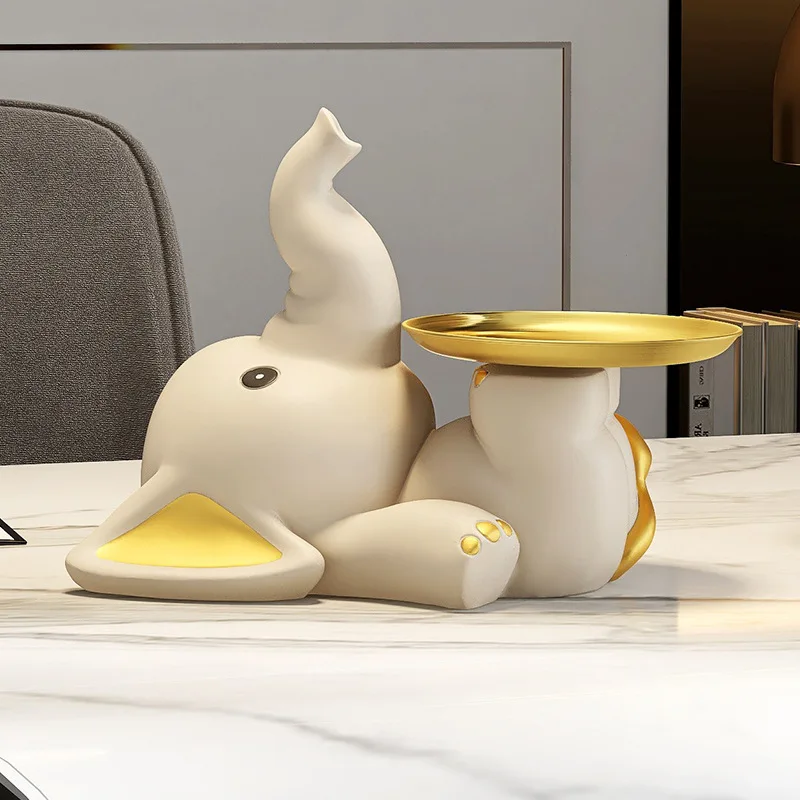 Modern Cute Resin Elephant Metal Storage Tray Statue Dining Room Porch Sculpture Crafts Home Coffee Table Figurines Decoration
Modern Cute Resin Elephant Metal Storage Tray Statue Dining Room Porch Sculpture Crafts Home Coffee Table Figurines Decoration