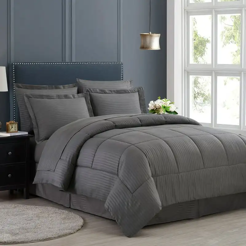 Stripe Bed In A Bag 8 Piece Comforter Sheet Bed Skirt Sham Set Queen - Gray Death note figure Harley quinn figure The last of us
Stripe Bed In A Bag 8 Piece Comforter Sheet Bed Skirt Sham Set Queen - Gray Death note figure Harley quinn figure The last of us