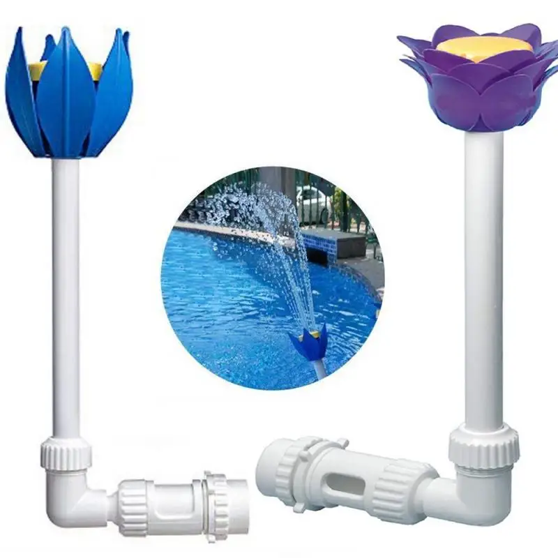 

Swimming Pool Waterfall Fountain Lotus Flower Pond Fountain Water Spayer Fountain Tube For Ground Swimming Pool Accessories