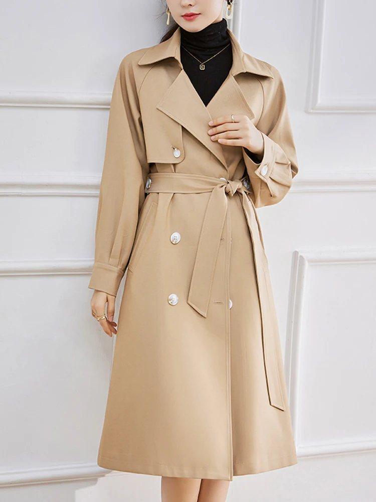 Windbreaker Women's Mid-length British Style Coat Spring and Autumn New Thin Khaki Casual Trench Coat for Women
Windbreaker Women's Mid-length British Style Coat Spring and Autumn New Thin Khaki Casual Trench Coat for Women