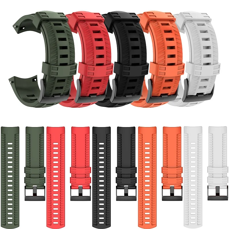 24mm Silicone Rubber Watch Strap Suitable for SUUNTO 9 GPS Baro Spartan Sports Men Waterproof Watch Band Accessorie
24mm Silicone Rubber Watch Strap Suitable for SUUNTO 9 GPS Baro Spartan Sports Men Waterproof Watch Band Accessorie