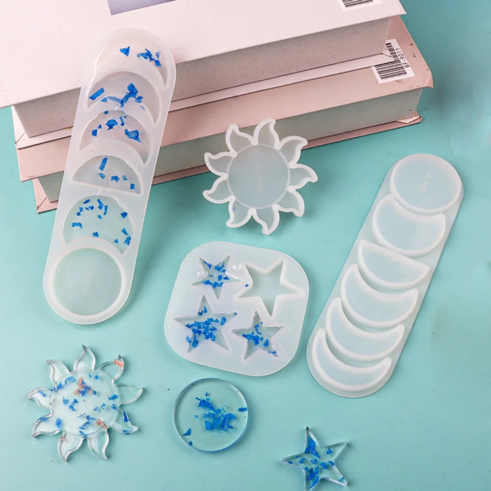 3pcs/set DIY Handmade Resin Mold Star Sun Moon Crystal Epoxy DIY Home Decor Ornament Pendant Silicone Mold For Resin
3pcs/set DIY Handmade Resin Mold Star Sun Moon Crystal Epoxy DIY Home Decor Ornament Pendant Silicone Mold For Resin