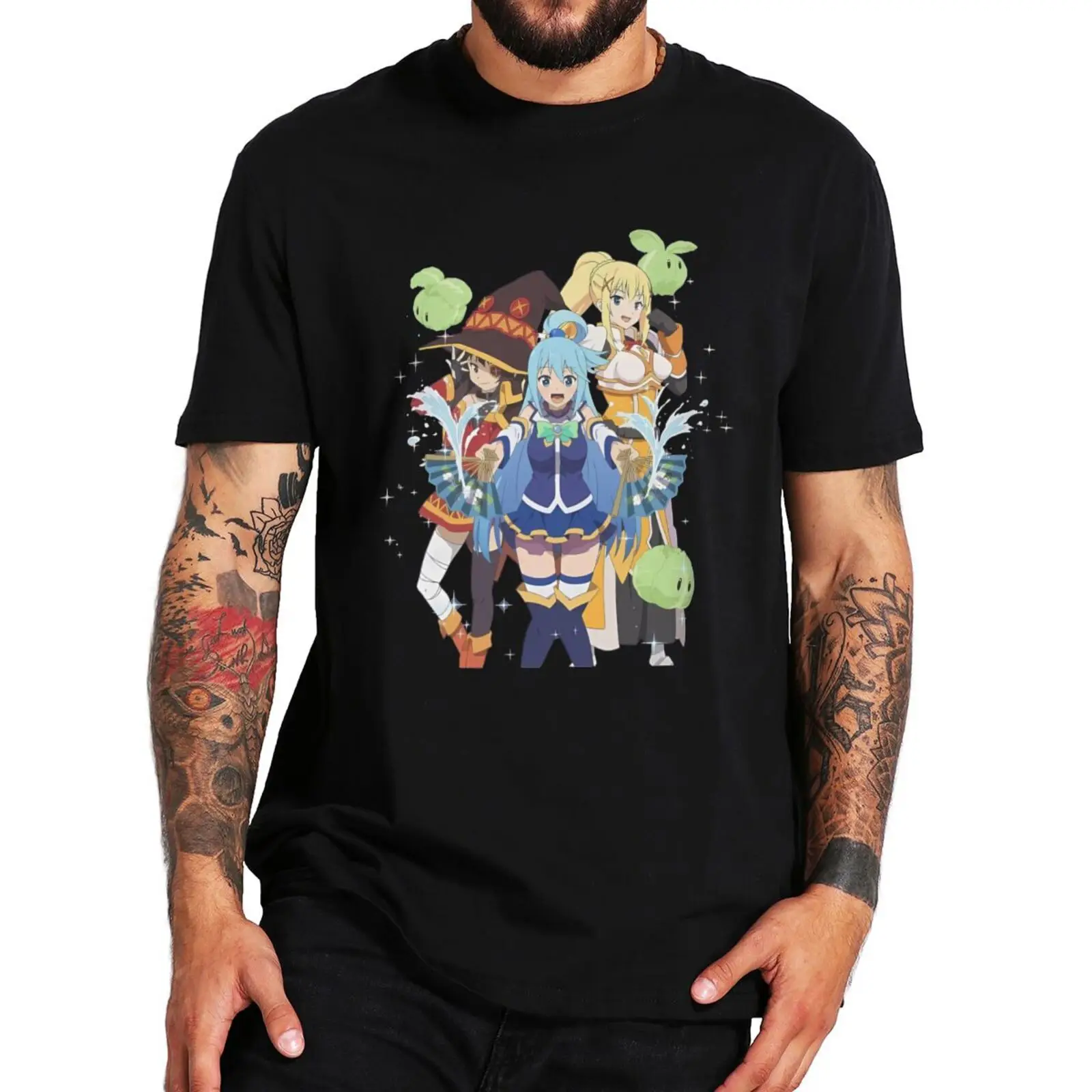 Konosuba Girls T Shirt Romantic Anime Manga Fans Harajuku Tee Tops 100% Cotton Unisex Casual Soft O-neck T-shirts EU Size
Konosuba Girls T Shirt Romantic Anime Manga Fans Harajuku Tee Tops 100% Cotton Unisex Casual Soft O-neck T-shirts EU Size