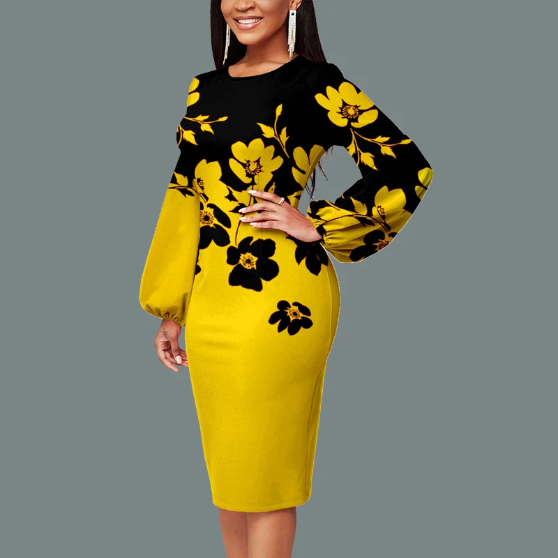 Party Dresses for Women 2021 Fashion Printed Puff Sleeve Bodycon Dress Women Autumn Vintage Elegant Long Sleeve Slim Work Dress
Party Dresses for Women 2021 Fashion Printed Puff Sleeve Bodycon Dress Women Autumn Vintage Elegant Long Sleeve Slim Work Dress
