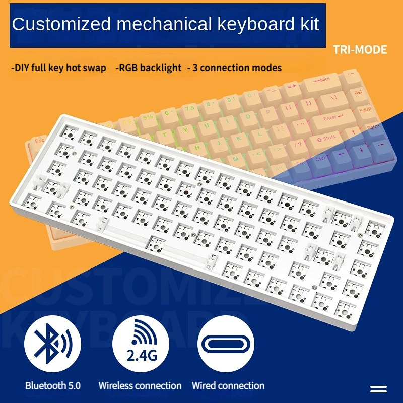 IFXLIFE Hot Swap Mechanical Keyboard DIY Kit Wireless Bluetooth Wired 3 Mode Compatible Connection for RGB Keyboard
IFXLIFE Hot Swap Mechanical Keyboard DIY Kit Wireless Bluetooth Wired 3 Mode Compatible Connection for RGB Keyboard