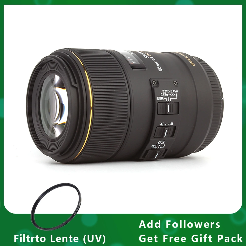 

Sigma 105mm F2.8 EX DG MACRO OS HSM Lens For Canon or Nikon Mount