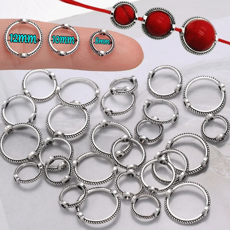 10-100pcs Vintage Hollow Round Frame Wrapped Bead Connect Ring Base Spacer Beads Cap for DIY Bracelet Jewelry Making Accessories
10-100pcs Vintage Hollow Round Frame Wrapped Bead Connect Ring Base Spacer Beads Cap for DIY Bracelet Jewelry Making Accessories
