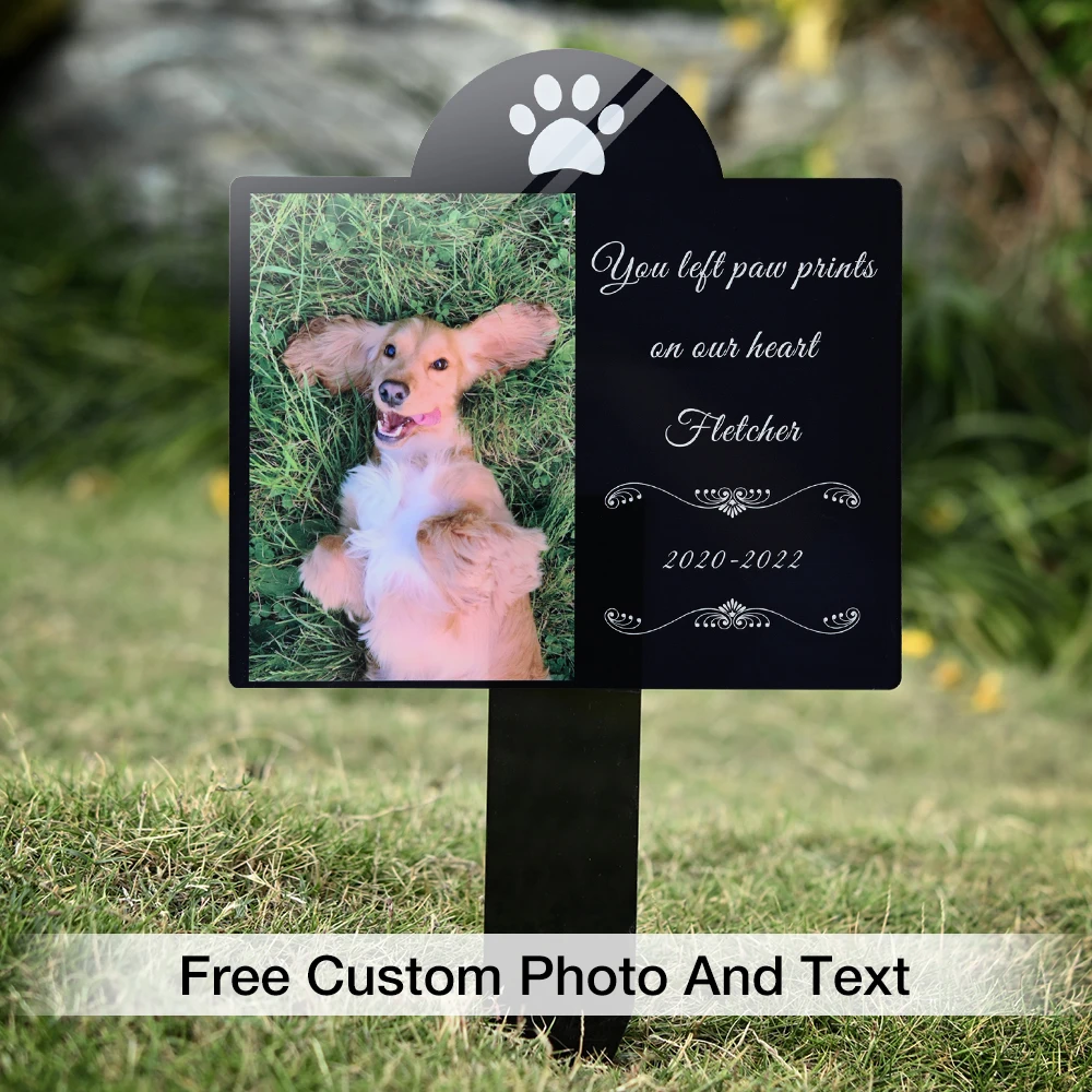 Personalized Dog Memorial Grave Stake Acrylic Pet Memorial Engraved Sign Custom Art Pet Grave Marker for Yard Lawn Outdoor Decor
Personalized Dog Memorial Grave Stake Acrylic Pet Memorial Engraved Sign Custom Art Pet Grave Marker for Yard Lawn Outdoor Decor
