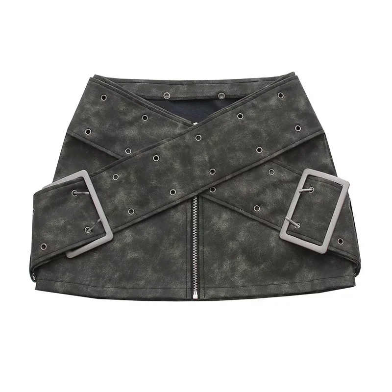 Y2K Skirt Women Faux Pu Leather Mini Sexy Zipper Cross Belt Hip Casual Skirts Autumn Female Bottoms Streetwear
Y2K Skirt Women Faux Pu Leather Mini Sexy Zipper Cross Belt Hip Casual Skirts Autumn Female Bottoms Streetwear