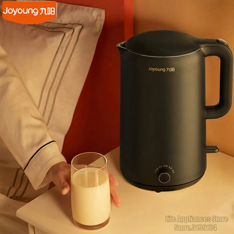 

Joyoung 220V Electric Kettle 1.5L Automatic Intelligent Water Boiler Home 1800W Heating Insulation Teapot Temperature Setting