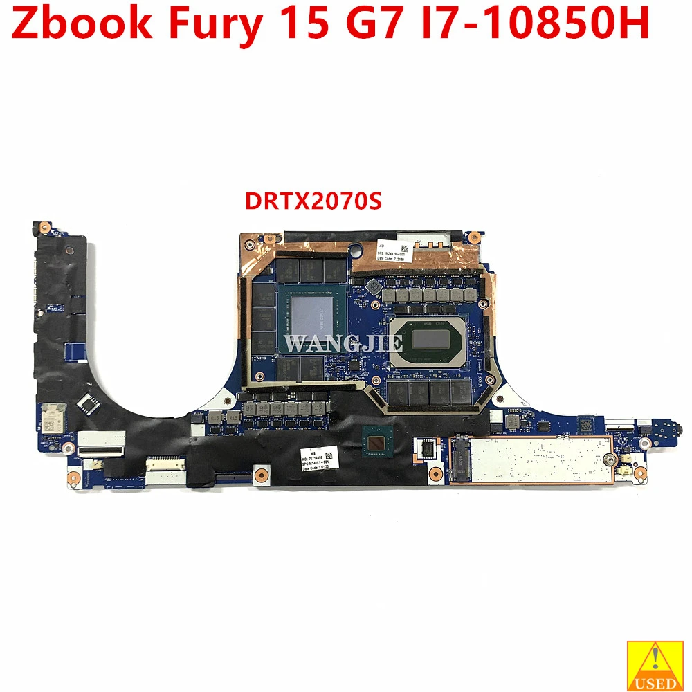 For HP Zbook Fury 15 G7 Laptop Motherboard M14881-601 M14881-001 SPS-MB RTX 2070S I7-10850H 32GB WIN 100% Working
For HP Zbook Fury 15 G7 Laptop Motherboard M14881-601 M14881-001 SPS-MB RTX 2070S I7-10850H 32GB WIN 100% Working