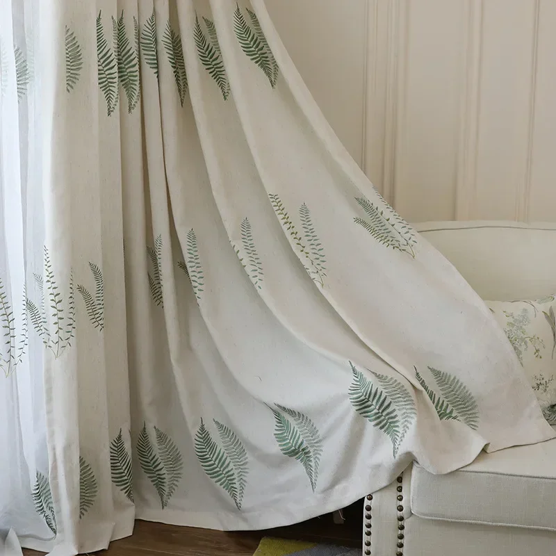 New European Style Curtains for Living Dining Room Bedroom Embroidered Water Plants Rural Elegant Thick Linen Balcony Custom
New European Style Curtains for Living Dining Room Bedroom Embroidered Water Plants Rural Elegant Thick Linen Balcony Custom