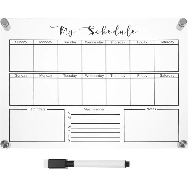 Weekly Planner Board Desk White Magnetic Chalkboard Glass Dry Erase Table Acrylic Desktop Whiteboard Marker Office Mini Fridge
Weekly Planner Board Desk White Magnetic Chalkboard Glass Dry Erase Table Acrylic Desktop Whiteboard Marker Office Mini Fridge