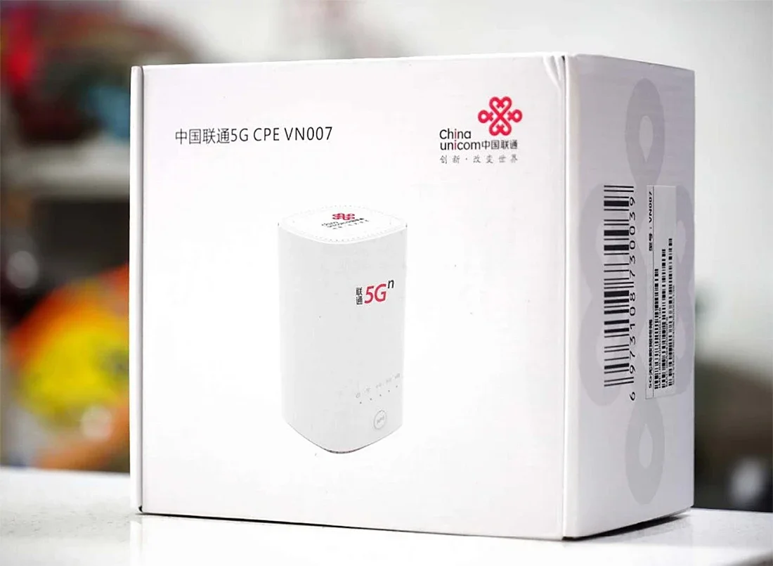 

China Unicom VN007 With Sim Card 2.3Gbps Wireless 5G Router Support 5G NSA/SA NR n1/n3/n8/n20/n21/n77/n78/n79 4G LTE Band1/3/8