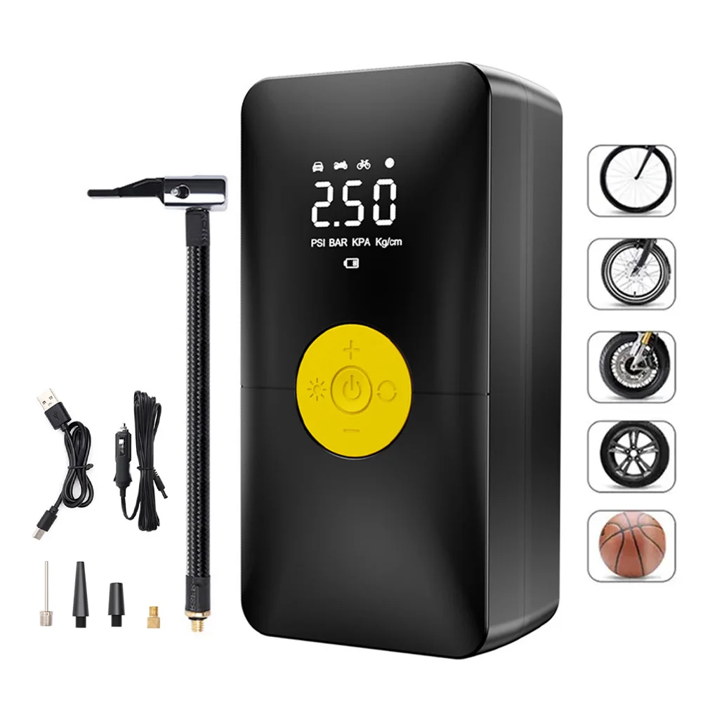 Portable 150PSI Car Air Pump 12V Air Compressor Tire Inflator with LED Display Tire Ball for Motorcycle Bicycle
Portable 150PSI Car Air Pump 12V Air Compressor Tire Inflator with LED Display Tire Ball for Motorcycle Bicycle