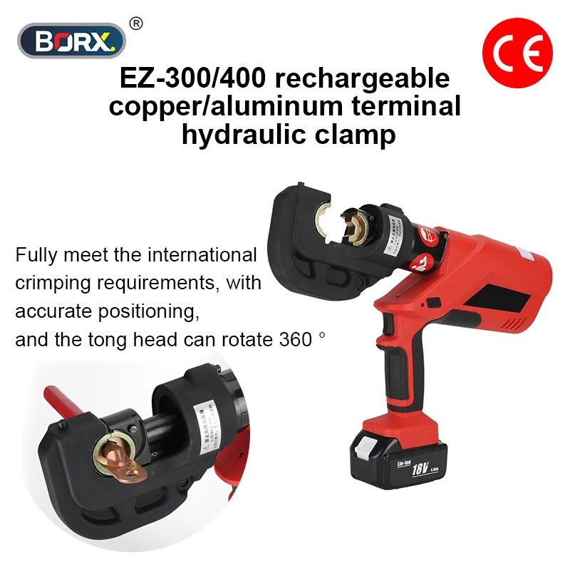 Borx electric terminal crimping pliers, DC18/120N 4AH lithium battery copper aluminum terminals cable crimping pliers
Borx electric terminal crimping pliers, DC18/120N 4AH lithium battery copper aluminum terminals cable crimping pliers