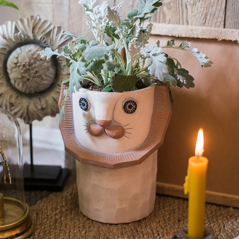 Plant Accessories Plant Pot Indoor Flower Pot Succulent Planter Succulents Cactus Head Vase Ceramic Flowerpots Garden Supplies
Plant Accessories Plant Pot Indoor Flower Pot Succulent Planter Succulents Cactus Head Vase Ceramic Flowerpots Garden Supplies