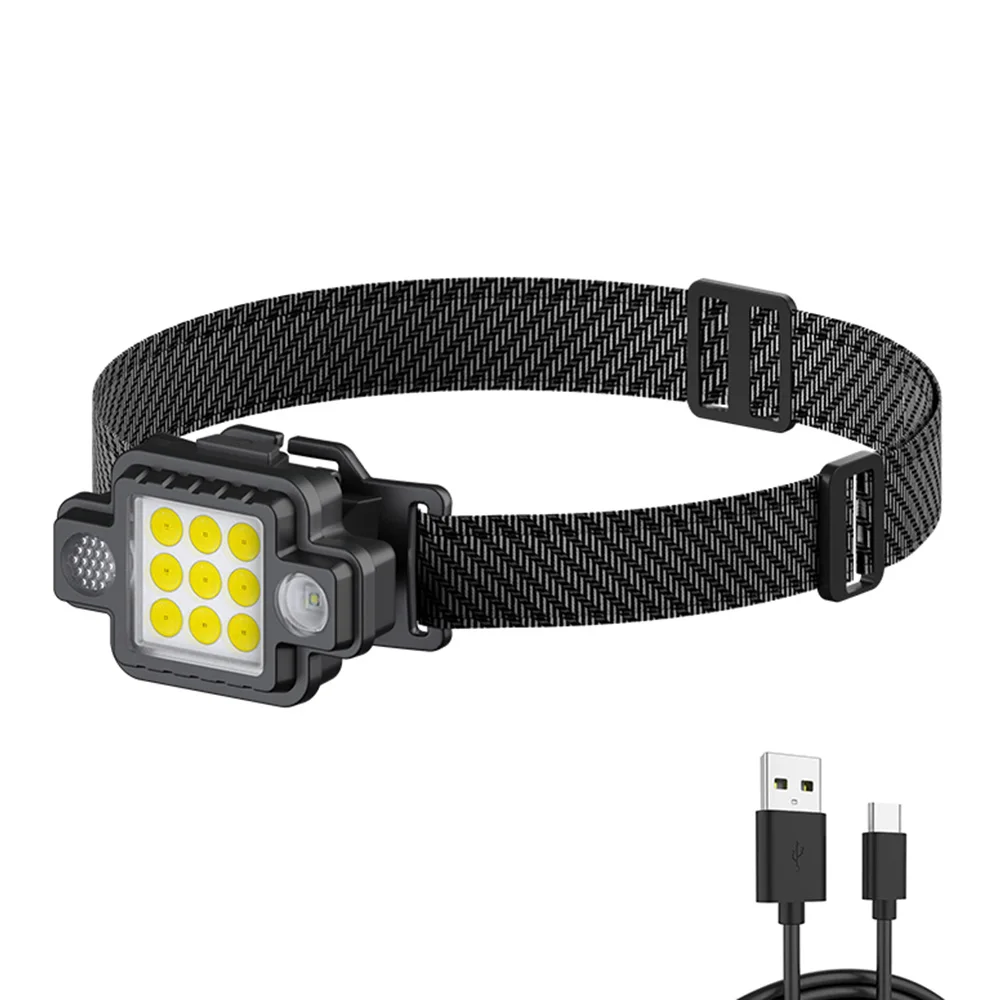 

5 Modes COB Headlight Headlamp Outdoor LED Flashlight Torch Head Light USB Rechargeable Head Lamp For Camping Fishing