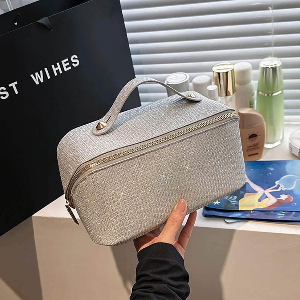 Light Luxury Pu Leather Cosmetic Bag Portable Travel Large Capacity Wash Bag Toiletries Organizer Storage Makeup Bag New Arrival
Light Luxury Pu Leather Cosmetic Bag Portable Travel Large Capacity Wash Bag Toiletries Organizer Storage Makeup Bag New Arrival