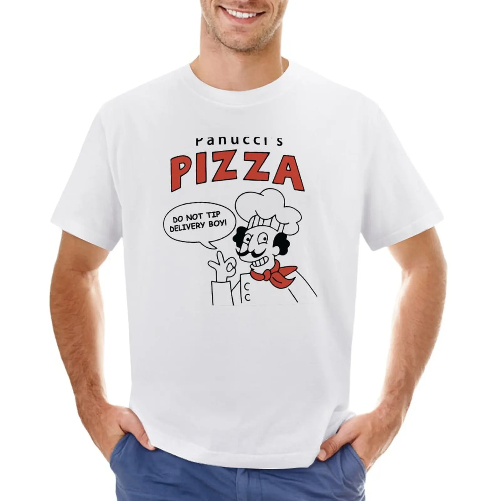 

Panucci's Pizza T-Shirt boys whites summer clothes anime sweat shirts, men