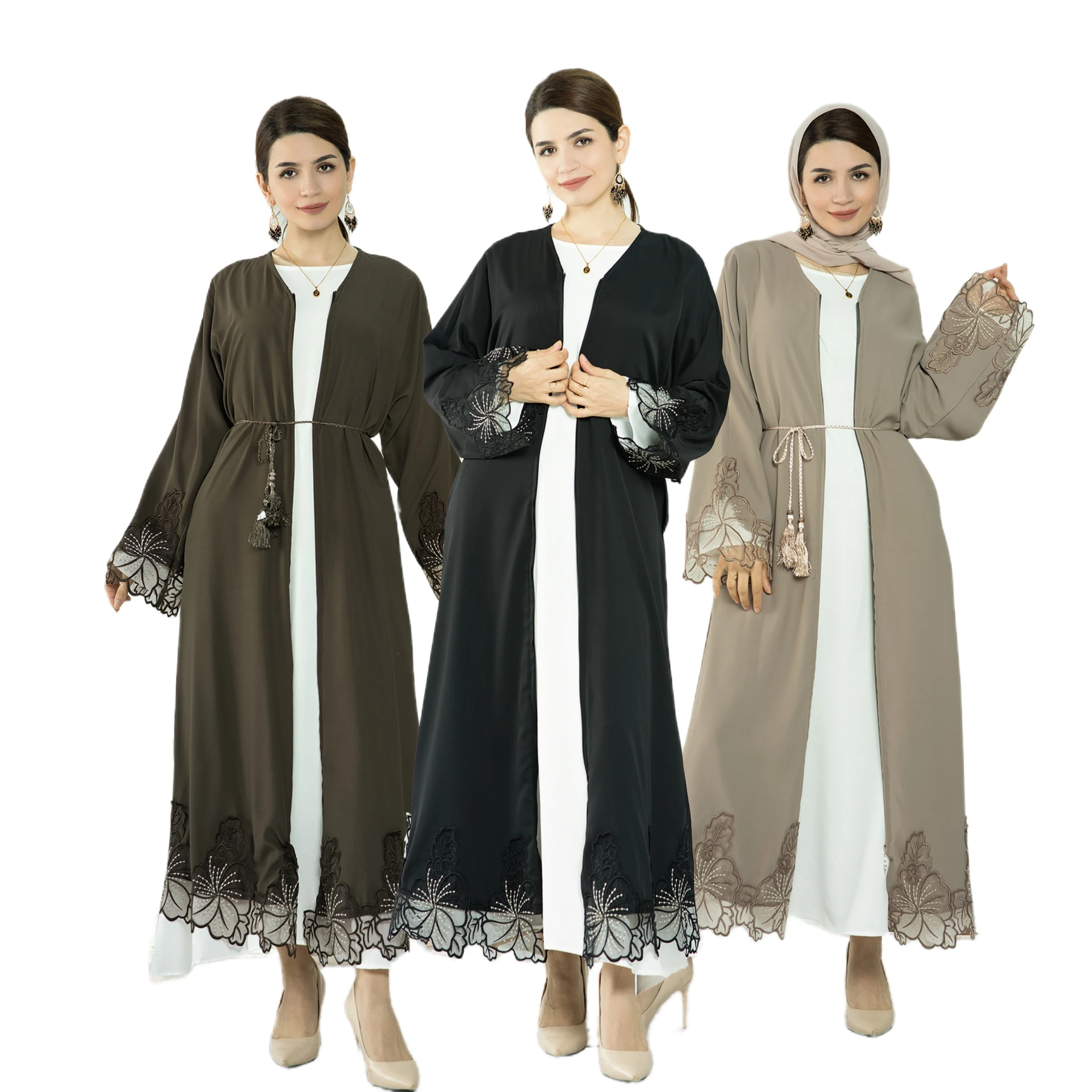 2023 Muslim Fashion Islamic Jilbab Women Lace Edging Dubai Modest Open Dresses Clothing Girls Abaya
2023 Muslim Fashion Islamic Jilbab Women Lace Edging Dubai Modest Open Dresses Clothing Girls Abaya