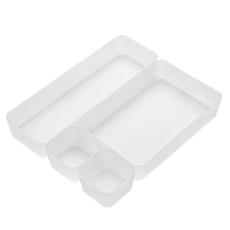 4Pcs Drawer Organizer Box Frosted Plastic Storage Box For Cosmetic Desk Storage Box Living Room Sundries Organizer
4Pcs Drawer Organizer Box Frosted Plastic Storage Box For Cosmetic Desk Storage Box Living Room Sundries Organizer