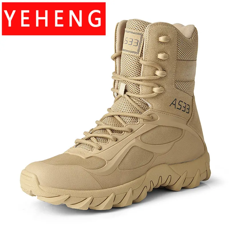 Men's High Quality Hiking Shoes Military Leather Boots Special Force Tactical Desert Combat Men Boots Outdoor Shoes Ankle Boots
Men's High Quality Hiking Shoes Military Leather Boots Special Force Tactical Desert Combat Men Boots Outdoor Shoes Ankle Boots