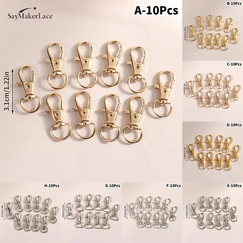 10 шт., металлическая Поворотная застежка-карабин
10 шт., металлическая Поворотная застежка-карабин