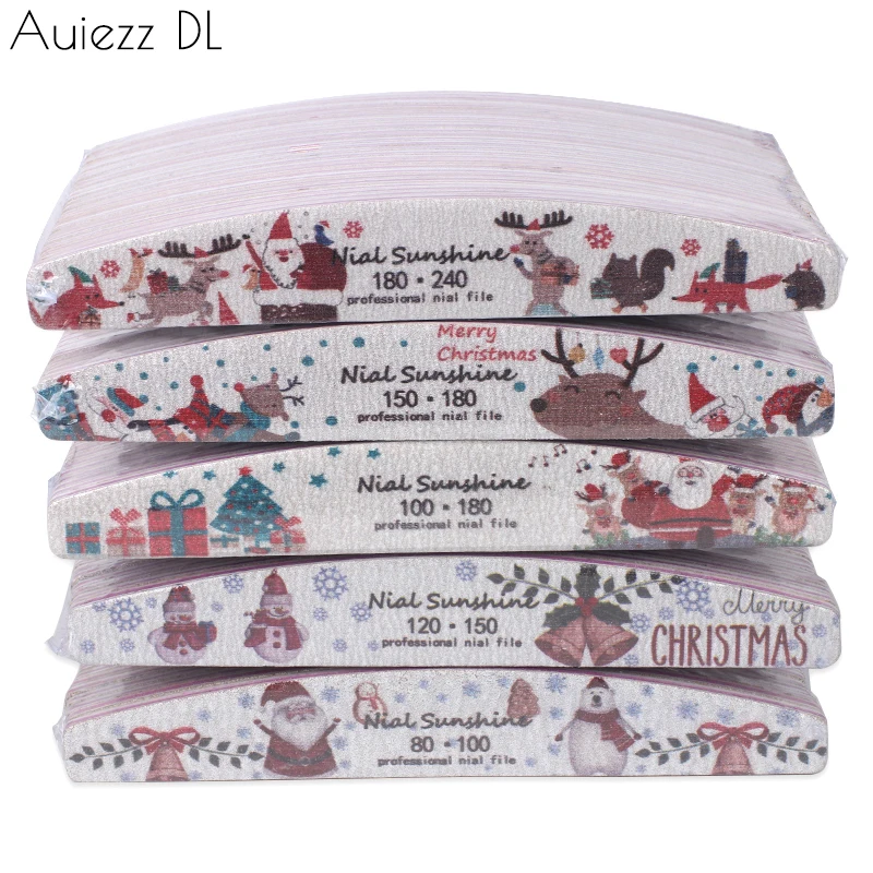 25Pcs/50Pcs Half Moon Nail Art Files 80/100/180/240 Grit Sandpaper Sanding Christmas Pattern Emery Board Grinding Nail Supply
25Pcs/50Pcs Half Moon Nail Art Files 80/100/180/240 Grit Sandpaper Sanding Christmas Pattern Emery Board Grinding Nail Supply