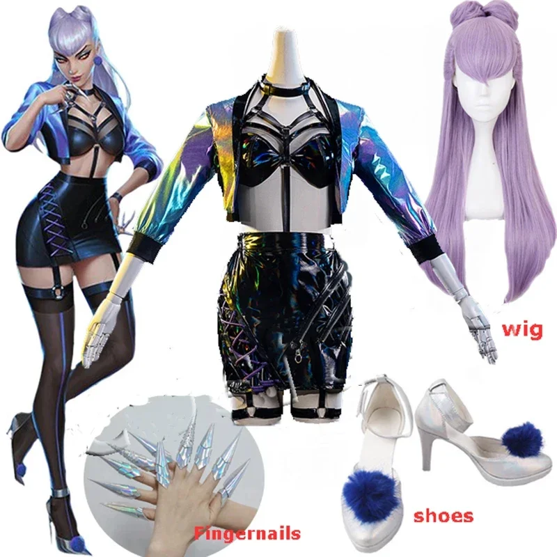 Game KDA Evelynn Cosplay Costume KDA ALL OUT Evelynn Cosplay Outfits Uniform Wig Shoes For Women Halloween Carnival Party Props
Game KDA Evelynn Cosplay Costume KDA ALL OUT Evelynn Cosplay Outfits Uniform Wig Shoes For Women Halloween Carnival Party Props