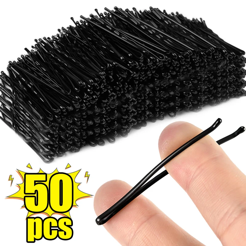 

50pcs Metal Hair Clips for Women Hairpins Barrette Curly Wavy Grips Hairstyle Bobby Pins girls Hair styling New Headwear wedding