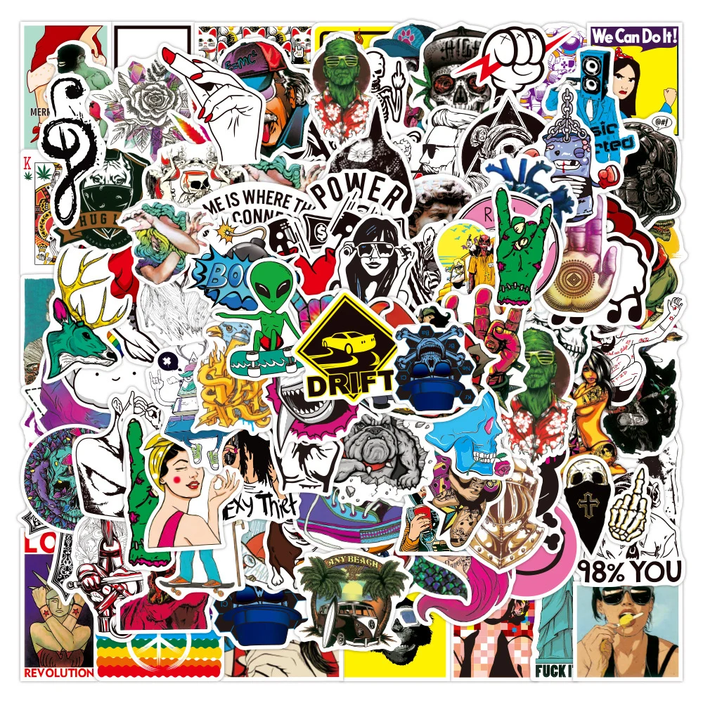 10/30/50/100pcs Cool Mix Cartoon Graffiti Stickers for Notebook Luggage Helmet Suitcase Waterproof Decals Fun Decoration Sticker
10/30/50/100pcs Cool Mix Cartoon Graffiti Stickers for Notebook Luggage Helmet Suitcase Waterproof Decals Fun Decoration Sticker