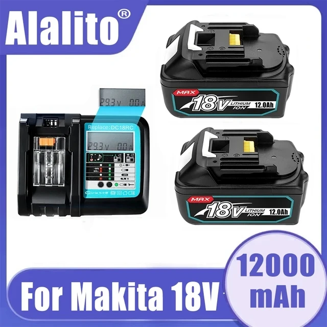 

WIth LED Charger BL1860 Rechargeable Battery 18V 12000mAh Lithium Ion for Makita 18v Battery 12Ah BL1840 BL1850 BL1830 BL1860