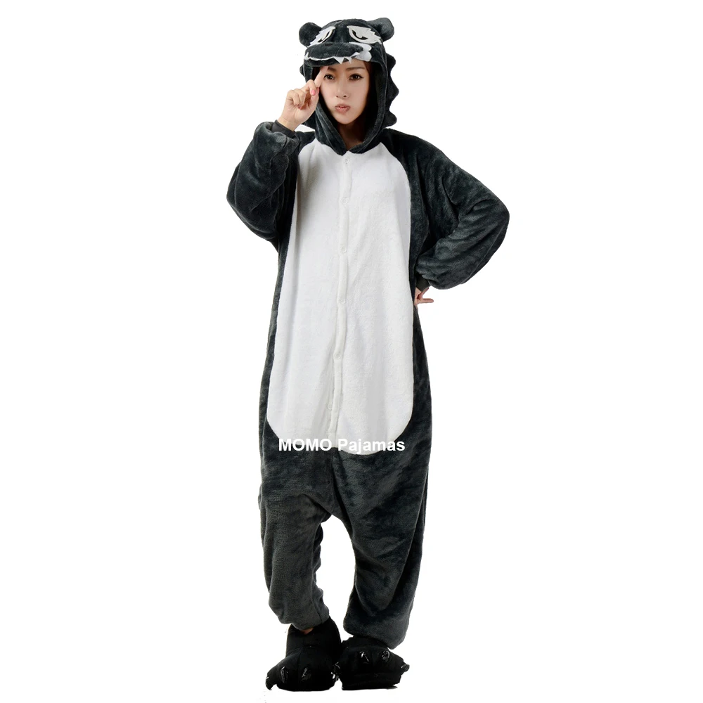 Unisex Adult Onesie Cartoon Costume Grey Wolf Halloween Christmas Sleepwear Jumpsuit Plush Cosplay Pajamas For Women Men Kids
Unisex Adult Onesie Cartoon Costume Grey Wolf Halloween Christmas Sleepwear Jumpsuit Plush Cosplay Pajamas For Women Men Kids