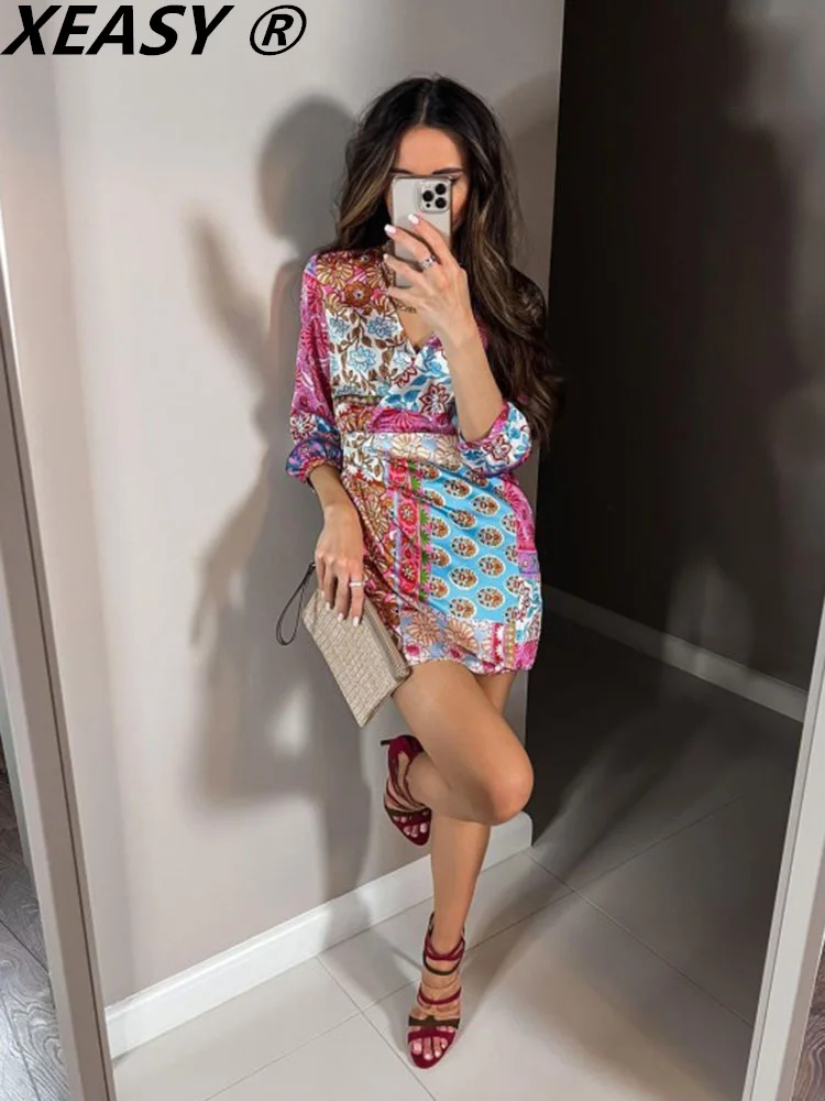XEASY Summer Dresses For Women 2022 Print Casual Dress Mini Female Dress Vintage Long Sleeve Women's Clothing
XEASY Summer Dresses For Women 2022 Print Casual Dress Mini Female Dress Vintage Long Sleeve Women's Clothing