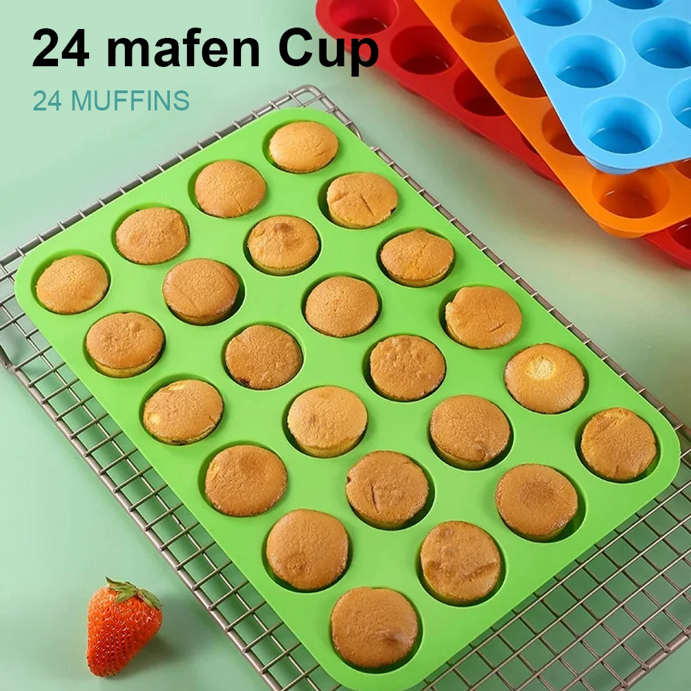 Silicone Baking Mold 24 Cavity Non-stick Cake Pans Muffin Mold BPA-Free Dishwasher Safe Silicone Muffin Pan Cupcake Tray Baking
Silicone Baking Mold 24 Cavity Non-stick Cake Pans Muffin Mold BPA-Free Dishwasher Safe Silicone Muffin Pan Cupcake Tray Baking