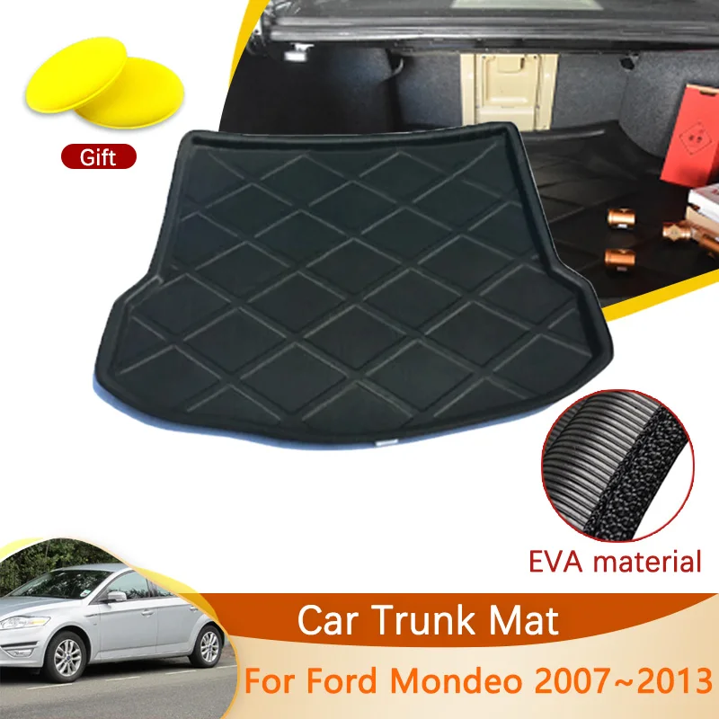 

Car Rear Trunk Mat For Ford Mondeo MK4 2007~2013 4 4th 4gen 2010 Accessories Floor Tray Liner Cargo Boot Carpet Auto Mud Parts