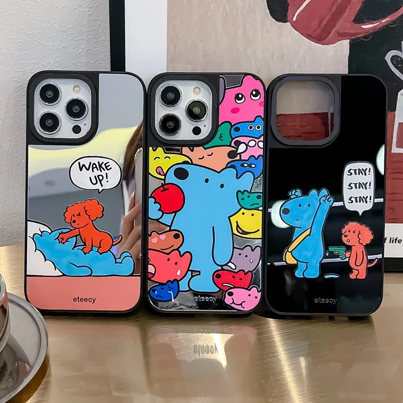 Cartoon Blue Brown Bear Mirror Surface MagSafe Phone Case Cover for iPhone 11 12 13 14 15 Pro Max Case for iPhone 15 Pro Max
Cartoon Blue Brown Bear Mirror Surface MagSafe Phone Case Cover for iPhone 11 12 13 14 15 Pro Max Case for iPhone 15 Pro Max