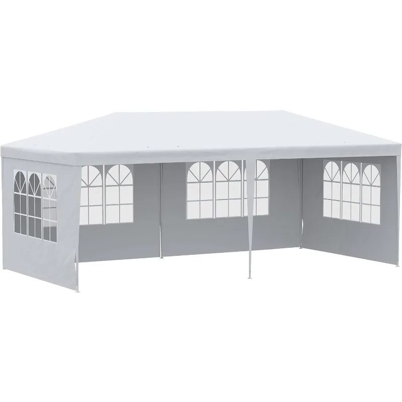 20' x 10' Large Party Tent, Events Shelter Canopy Gazebo with 4 Removable Side Walls, Shade Shelter for Weddings, Picnic, White
20' x 10' Large Party Tent, Events Shelter Canopy Gazebo with 4 Removable Side Walls, Shade Shelter for Weddings, Picnic, White