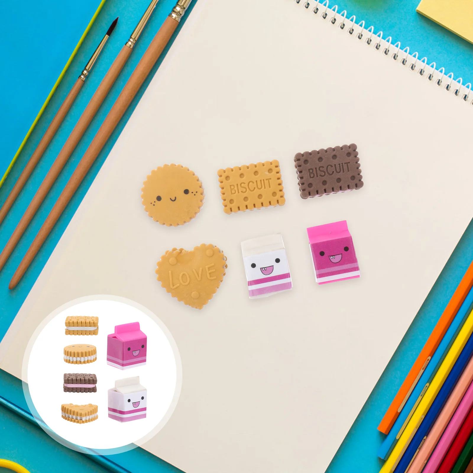 Box-packed Kawaii Milk Cookies Biscuit Erasers School Stationery Supplies Creative Gift for Kids Children Students
Box-packed Kawaii Milk Cookies Biscuit Erasers School Stationery Supplies Creative Gift for Kids Children Students