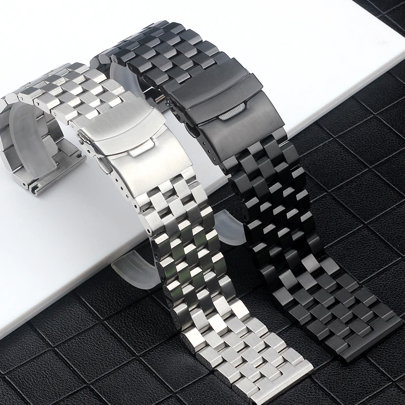 High Quality Silver/Black Stainless Steel Watch Strap For DIESEL 24MM 26MM Large Size Men Metal Solid Wrist Watch Band Bracelet
High Quality Silver/Black Stainless Steel Watch Strap For DIESEL 24MM 26MM Large Size Men Metal Solid Wrist Watch Band Bracelet