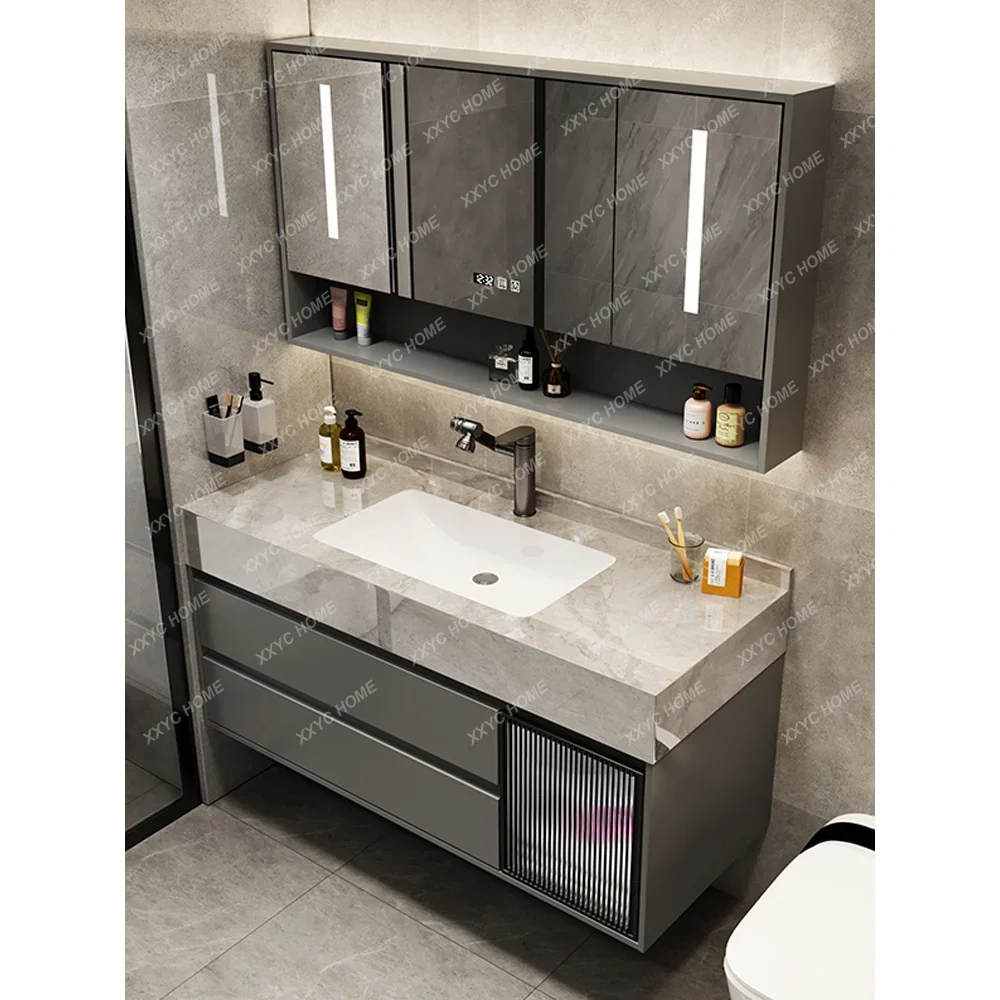 Bathroom Cabinet Combination Light Luxury Stone Plate Seamless Integrated Ceramic Basin Bathroom Table
Bathroom Cabinet Combination Light Luxury Stone Plate Seamless Integrated Ceramic Basin Bathroom Table