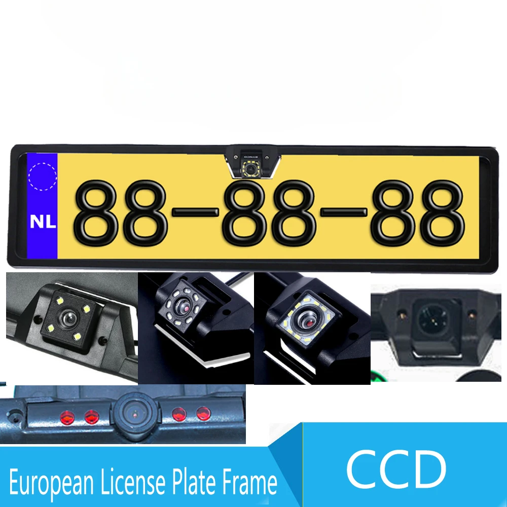 Parking Car Rear View Camera EU European License Plate Frame Waterproof Night Vision Reverse Backup with 4 Or 8 12 LED Light
Parking Car Rear View Camera EU European License Plate Frame Waterproof Night Vision Reverse Backup with 4 Or 8 12 LED Light