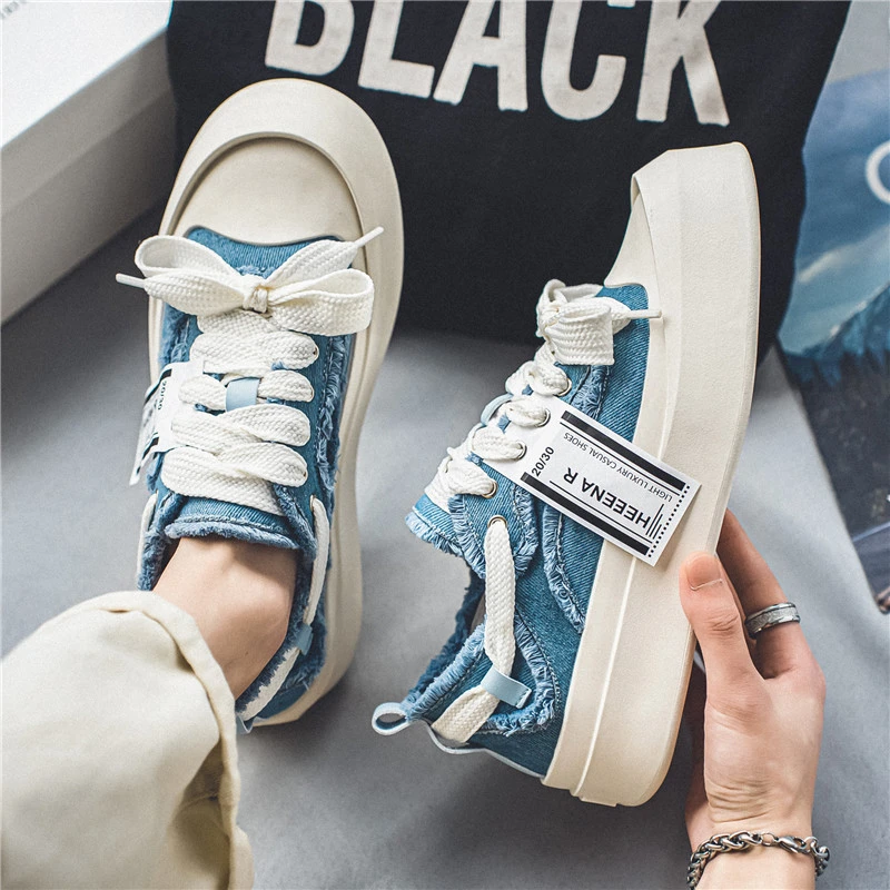New Spring Thick-soled Lace-up Casual Men's Canvas Shoes Fashion Non-slip Breathable All-match Trend Solid Shoes for Men 2023
New Spring Thick-soled Lace-up Casual Men's Canvas Shoes Fashion Non-slip Breathable All-match Trend Solid Shoes for Men 2023