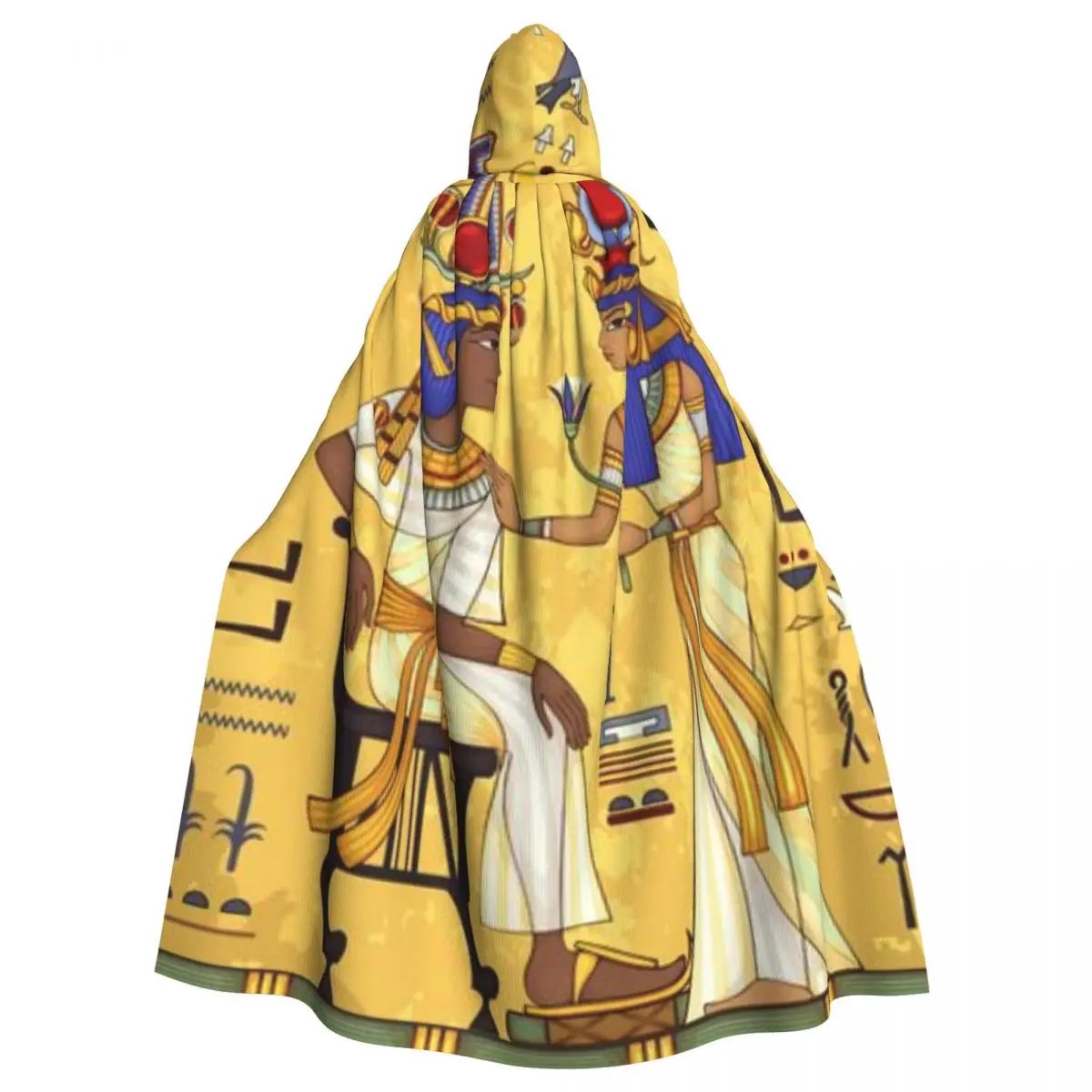 

Cosplay Medieval Costumes Ancient Egypt Mural Egyptian Mythology Hooded Cloak Capes Long Robes Jackets Coat Carnival