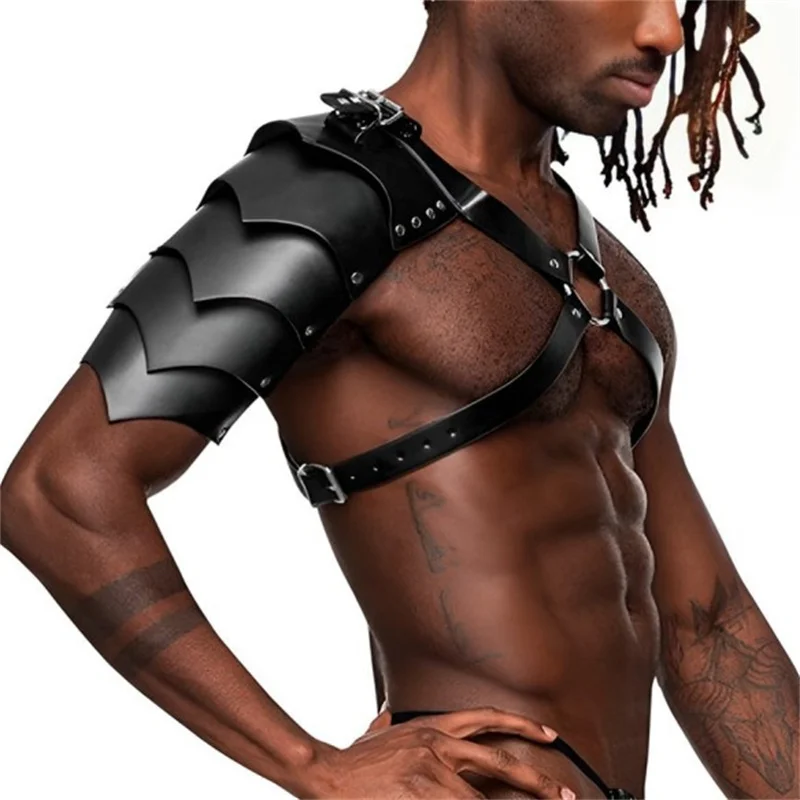 Faux Leather Shoulder Harness Men Costumes Fetish Gay Bondage Clothes Punk Goth Chest Harness Belts Male Body Straps Lingerie
Faux Leather Shoulder Harness Men Costumes Fetish Gay Bondage Clothes Punk Goth Chest Harness Belts Male Body Straps Lingerie