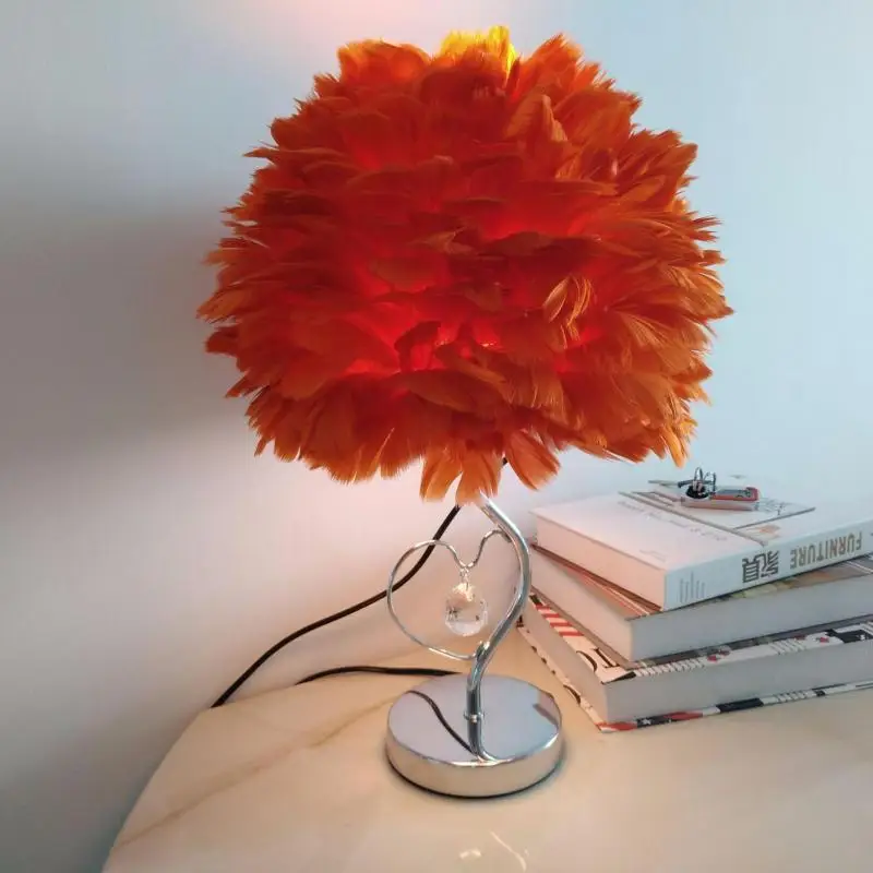 European Bedroom Bedside Lamp Living Room Study Reading Feather Desk Lamp Bedside Table Lightings For Bedroom
European Bedroom Bedside Lamp Living Room Study Reading Feather Desk Lamp Bedside Table Lightings For Bedroom