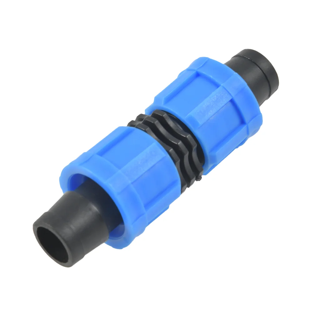 

16mm Drip Tape Connector Lock Nut Hose Repair 2-way Joint for Greenhouse Drip Tape for Irrigation 1Pcs Lock The Pass-through