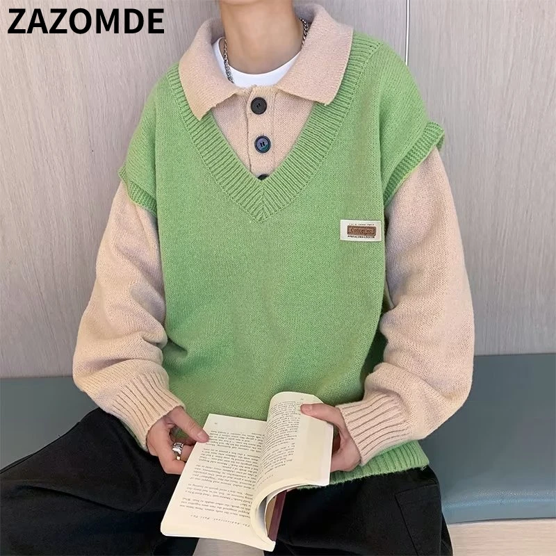 ZAZOMDE Vintage Sweater Mens Hip Hop Streetwear Unisex Harajuku Retro Japanese Style Knitted Sweater New Couples Autumn Pullover
ZAZOMDE Vintage Sweater Mens Hip Hop Streetwear Unisex Harajuku Retro Japanese Style Knitted Sweater New Couples Autumn Pullover